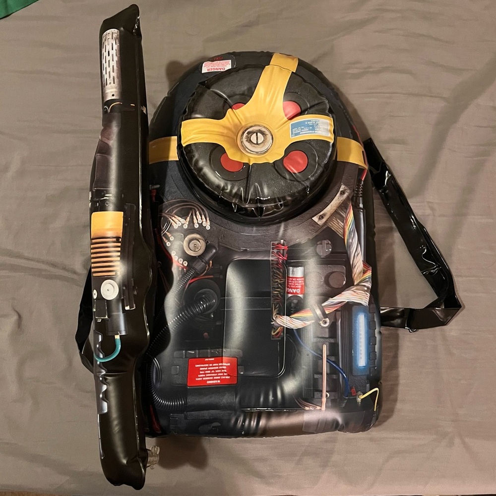👻 Inflatable Child Size Ghostbusters Proton Pack Backpack With Proton Blaster